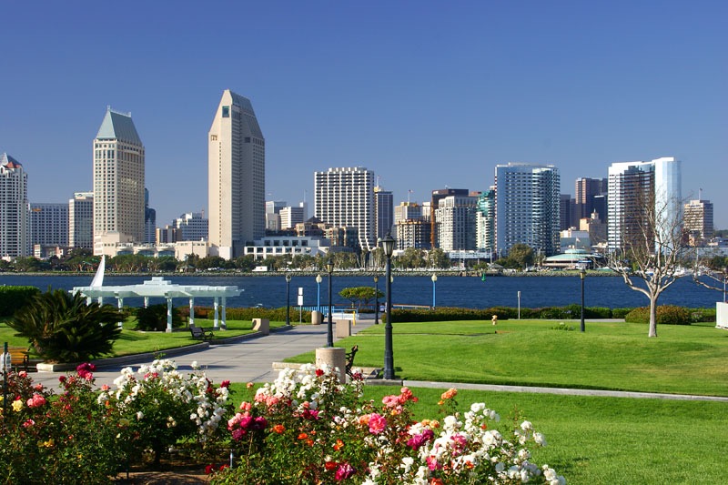 Coronado Ferry Landing — San Diego Bay skyline views