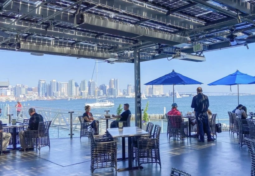 Coasterra waterfront restaurant Harbor Island